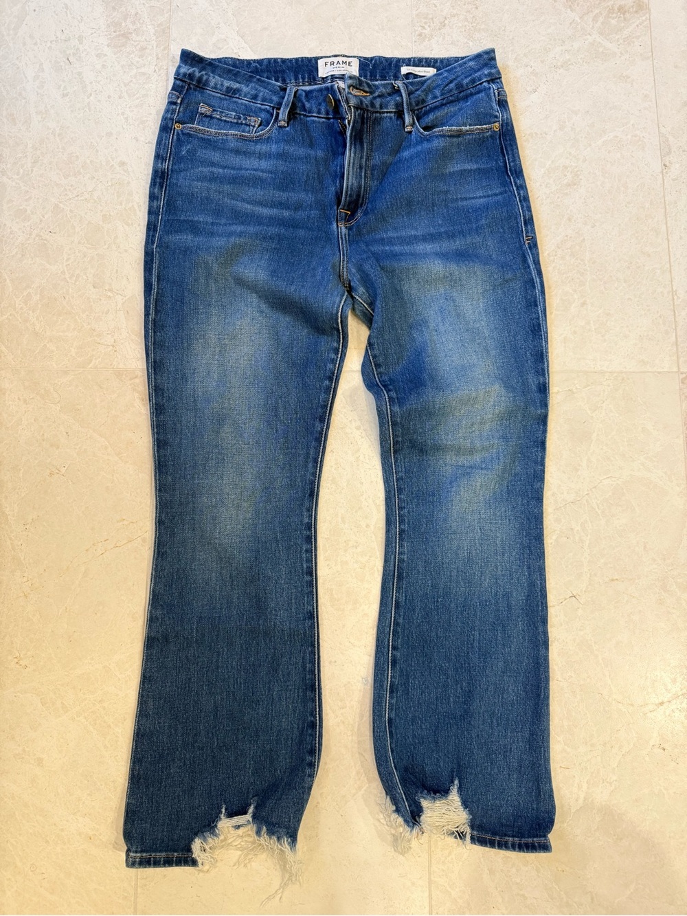 Frame Denim Blue Le Crop Mini Boot Jeans - Picture 3 of 3